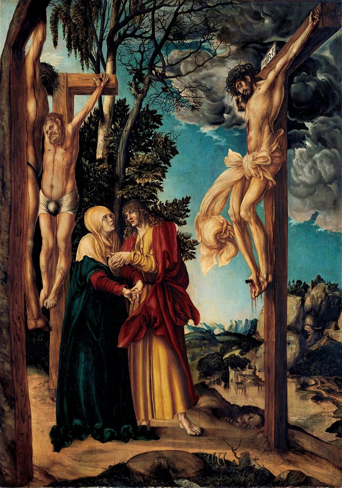 Lucas Cranach d.Ä. - Klage unter dem Kreuz, 1503 (Alte Pinakothek)