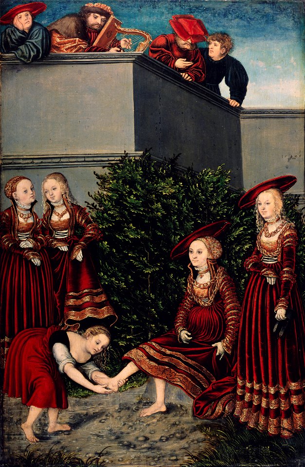 Lucas Cranach d.Ä. - David und Bathseba (Gemäldegalerie, Berlin)