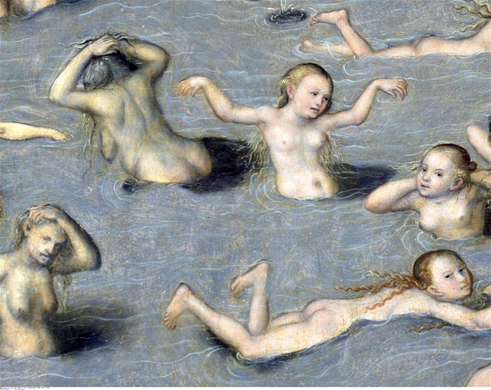 Lucas Cranach I - Fountain of Youth - Gemäldegalerie Berlin - Detail - Bathing