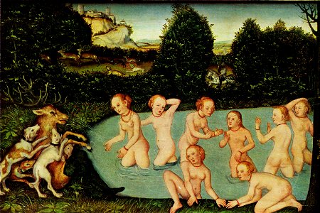 Lucas Cranach d.Ä. - Diana und Aktäon (Fränkische Galerie)