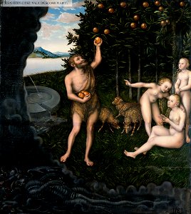 Lucas Cranach d.Ä. - Herkules raubt die Äpfel der Hesperiden (Herzog Anton Ulrich-Museum)