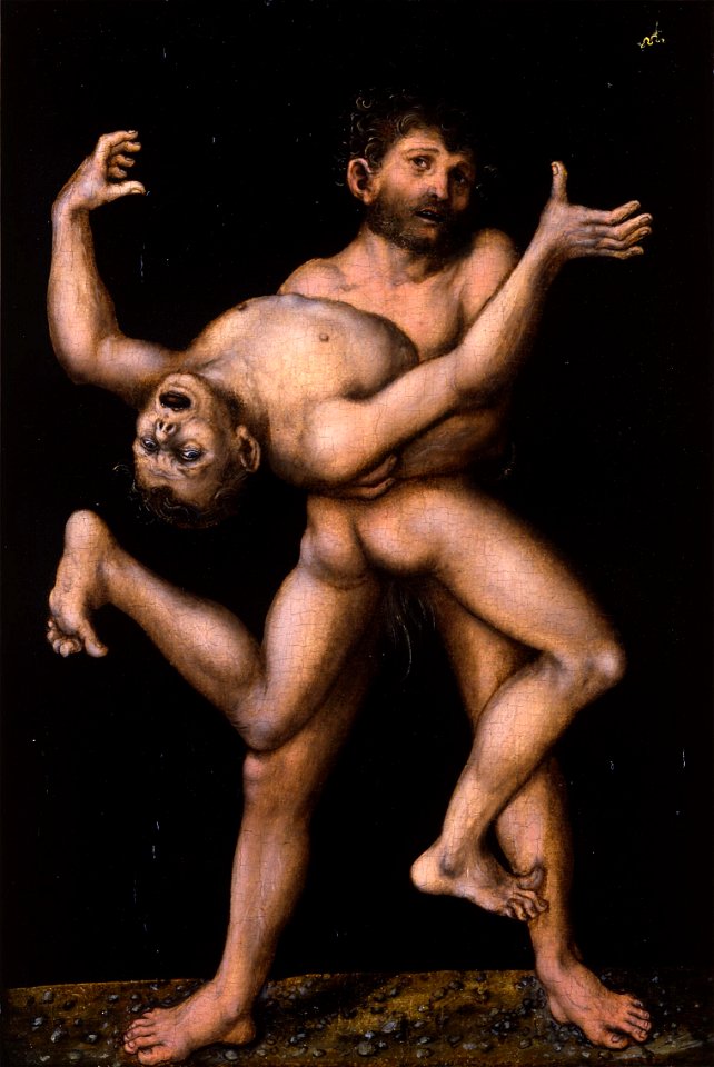Hercules and Antaeus by Lucas Cranach the Elder (GB CVW 0381N)