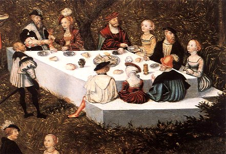 Lucas Cranach d. Ä. - The Fountain of Youth (detail) - WGA05713