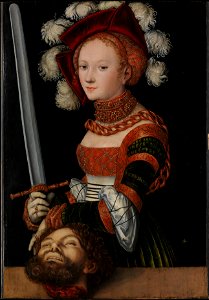 Lucas Cranach d.Ä. - Judith with the Head of Holofernes (MET-Museum). Free illustration for personal and commercial use.