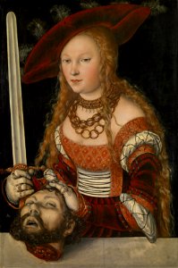 Lucas Cranach the Elder - Judith with the Head of Holofernes - Google Art Project. Free illustration for personal and commercial use.