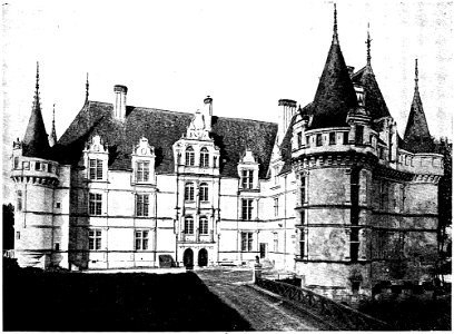 D335- façade principale du chateau d’azay-le-rideau - liv3-ch11