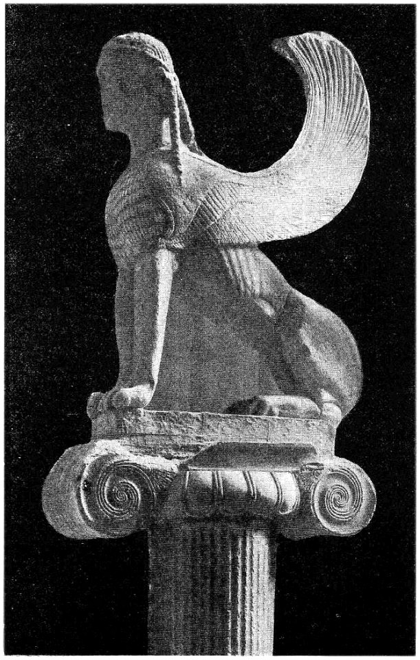 D341-sphinx des naxiens et chapiteau ionique.-L2-Ch8