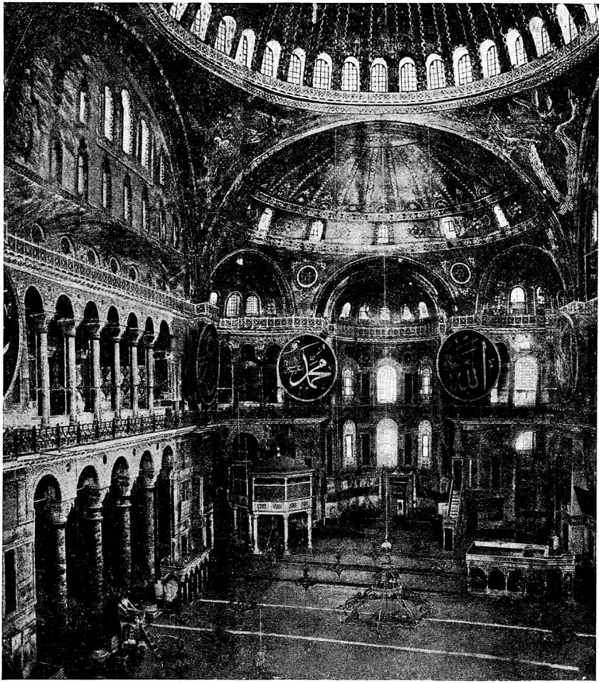 D419- constantinople - intérieur de sainte-sophie -liv3-ch3
