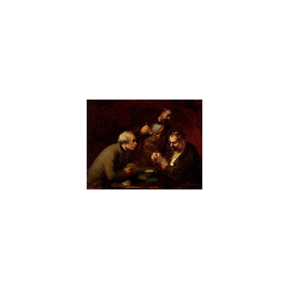 Daumier - JOUEURS DES CARTES, circa 1859-62