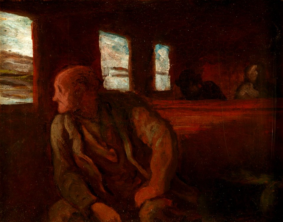 Daumier - Le wagon de troisième classe, c.1865