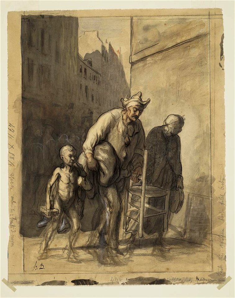 Daumier - The Saltimbanques Changing Place, 1928.273, c. 1865