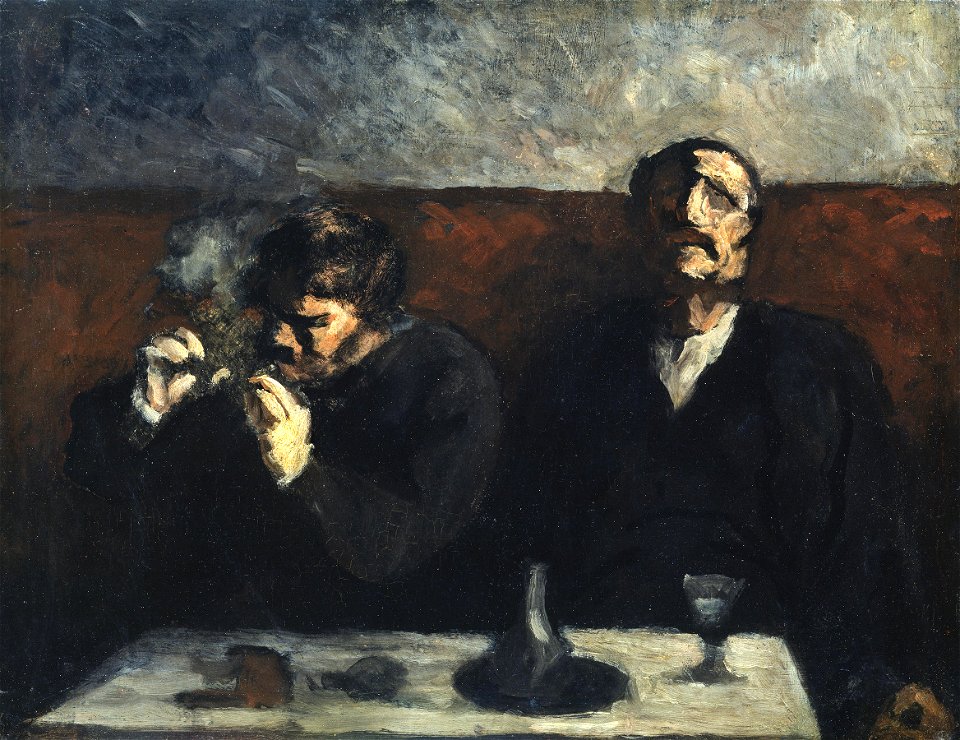 Daumier - Smoker and Absinth Drinker, 1856-60