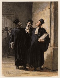 Daumier - Three Lawyers Conversing, 1955.1499, c. 1862–65