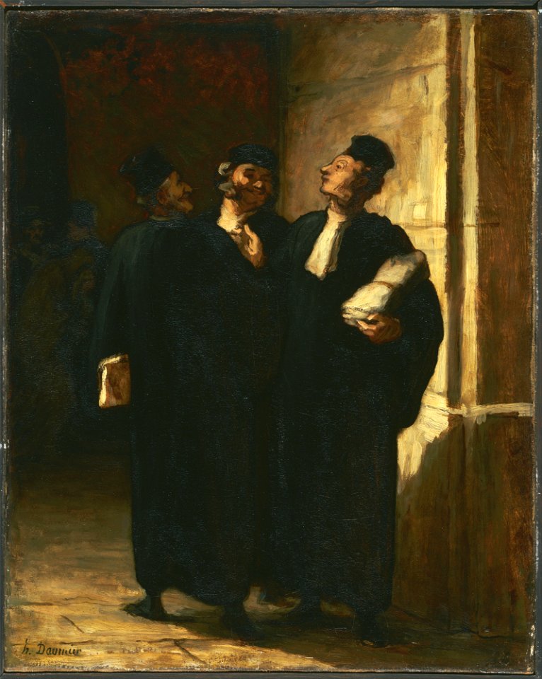 Honoré Daumier - Three Lawyers - Google Art Project