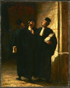 Honoré Daumier - Three Lawyers - Google Art Project