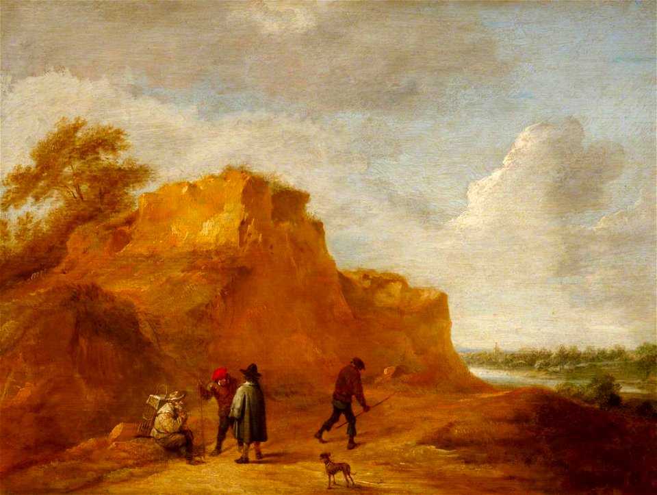David Teniers II (1610-1690) - Sand Cliff and Figures - 486156 - National Trust
