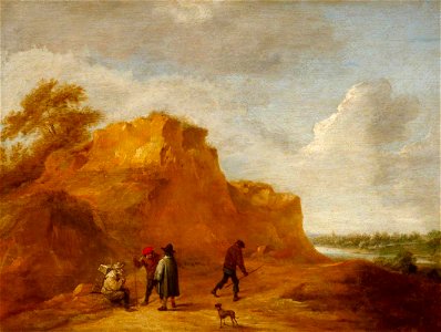 David Teniers II (1610-1690) - Sand Cliff and Figures - 486156 - National Trust
