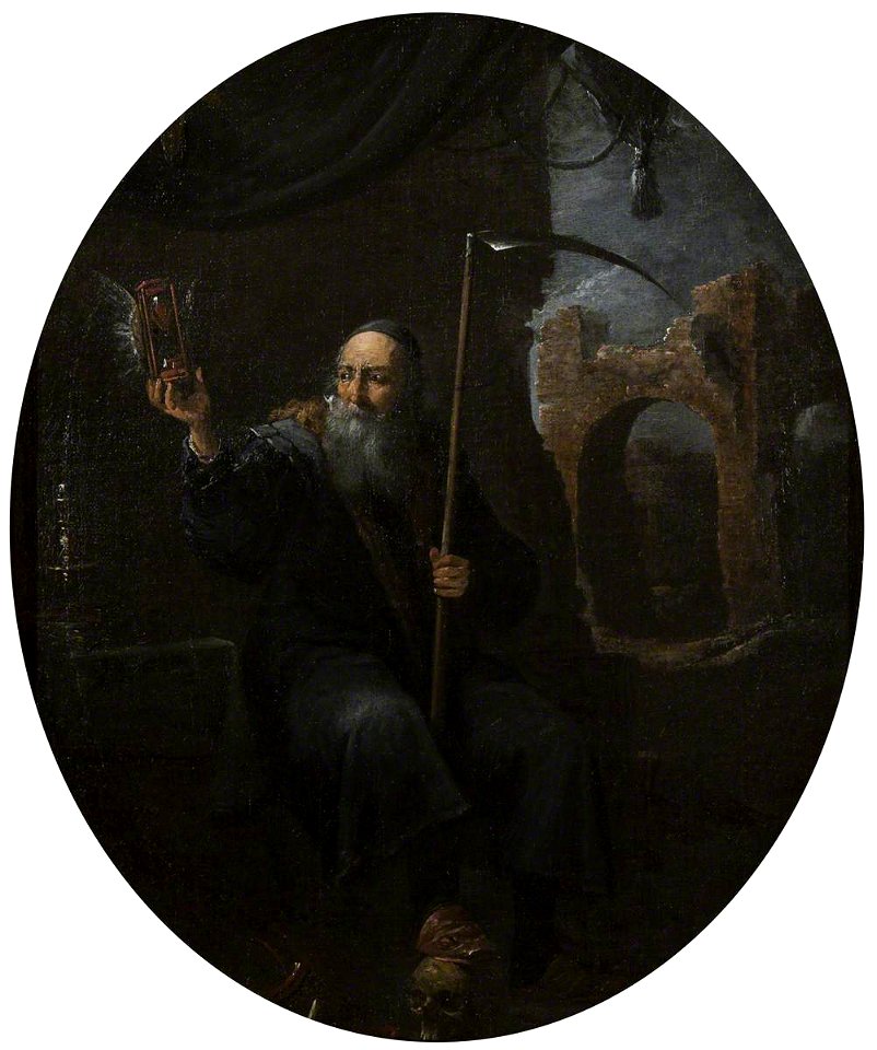 David Teniers II (1610-1690) - Time as an Old Man with a Scythe and a Winged Hourglass - 108912 - National Trust