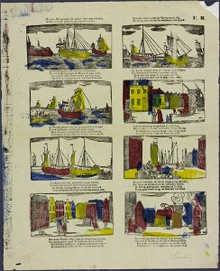 De nijvre haringvangst, die zooveel bloei mag schenken, Geeft u, o jeugd, gewis een aantal goede wenken-Catchpenny print-SMC K 0145