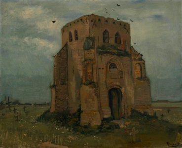 De oude kerktoren te Nuenen (`Het boerenkerkhof') - s0002V1962 - Van Gogh Museum