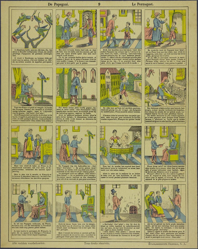 De papegaai-Catchpenny print-PRENT 0123