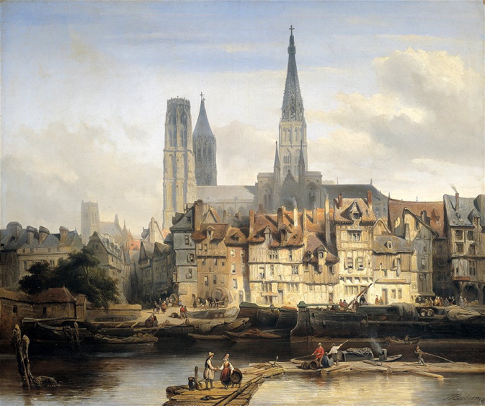 De Parijse kade in Rouen