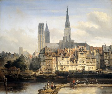 De Parijse kade in Rouen