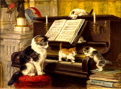 De Pianoles door Henriëtte Ronner-Knip