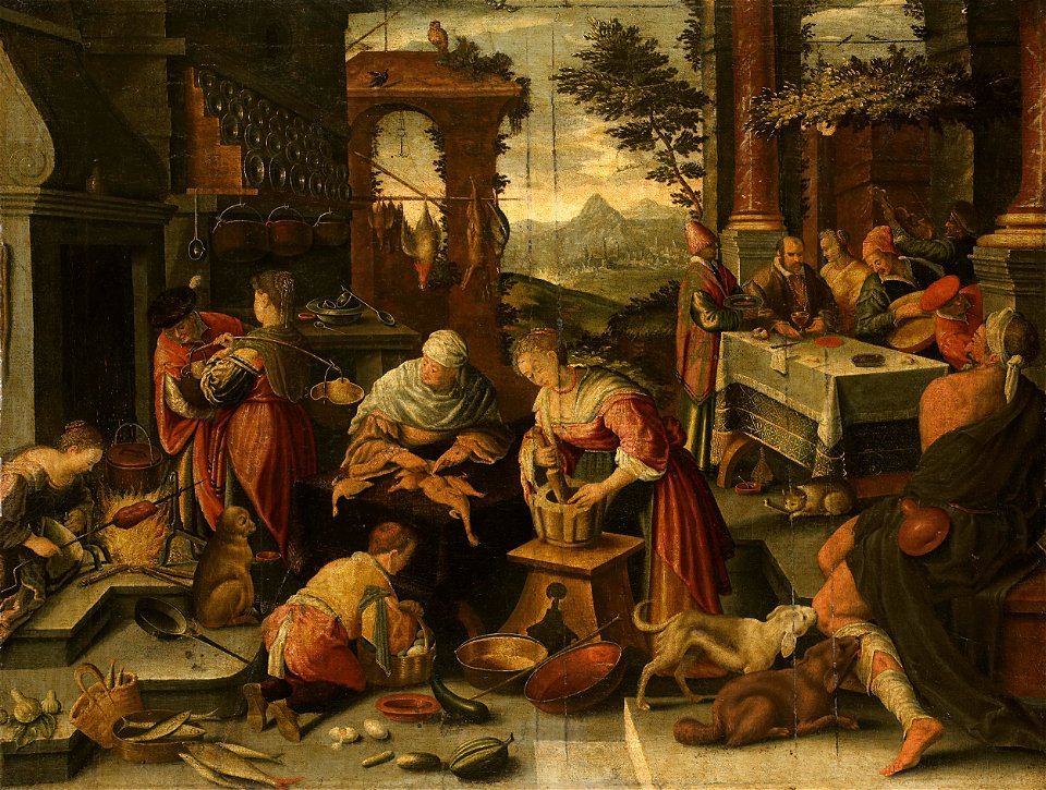 De rijke man en de arme Lazarus. Rijksmuseum SK-A-2127
