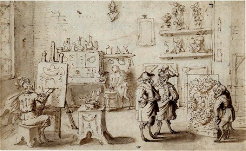 David Teniers II - Monkeys’ Masquerade - The Painter’s Studio