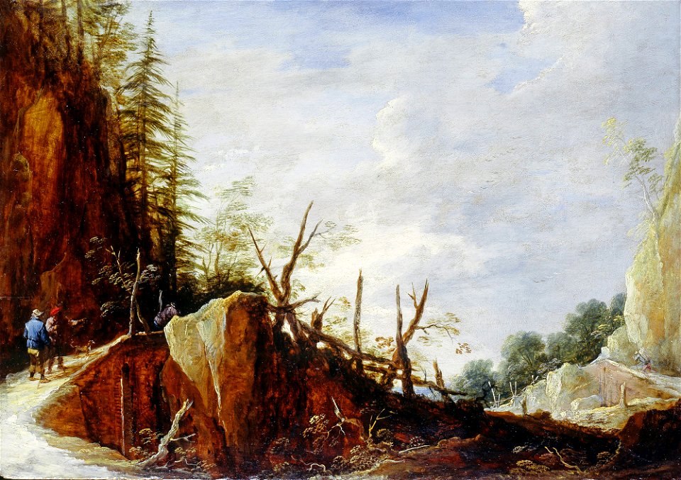 David Teniers the Younger (Antwerp 1610-Brussels 1690) - Figures on a Rocky Pass - RCIN 406510 - Royal Collection