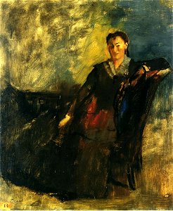Degas - Woman Seated on a Canape, 1868-1872