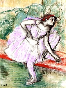 Degas - Violet Dancer, circa 1895-1898. Free illustration for personal and commercial use.