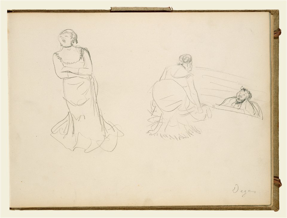 Degas - Two Sketches, 95.GD.35.10