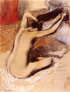 Degas - Woman Combing Her Hair, circa 1889-1892