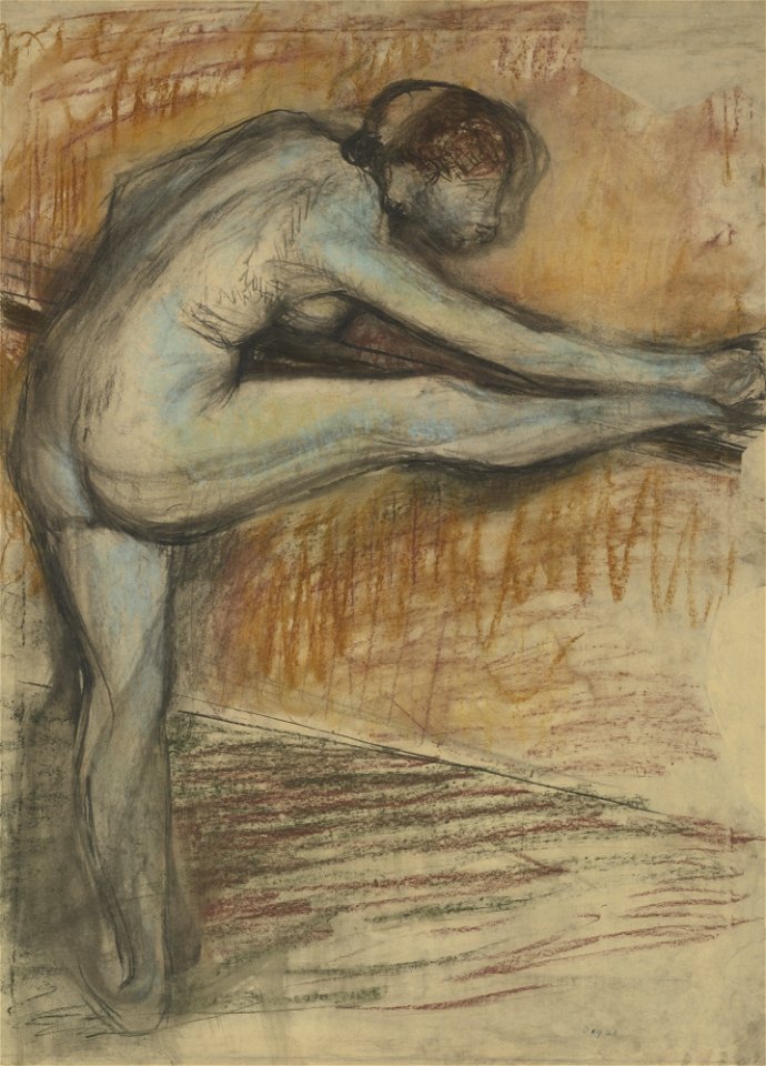 Degas - ÉTUDE DE NU POUR UNE DANSEUSE À LA BARRE, circa 1895-98, L 1220