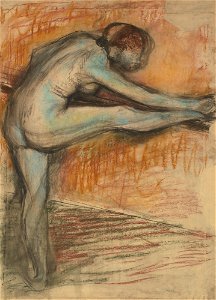 Degas - ÉTUDE DE NU POUR UNE DANSEUSE À LA BARRE, circa 1895-98, L 1220