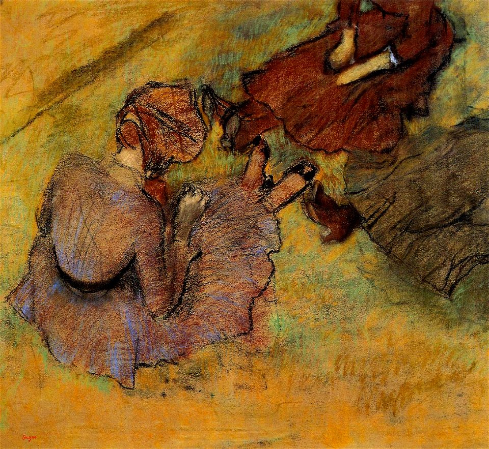 Degas - Woman Seated on the Grass, 1882