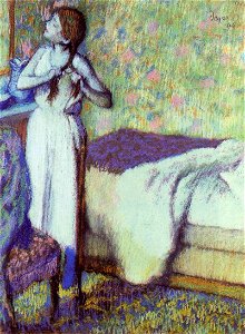 Degas - Young Girl Braiding Her Hair, 1894