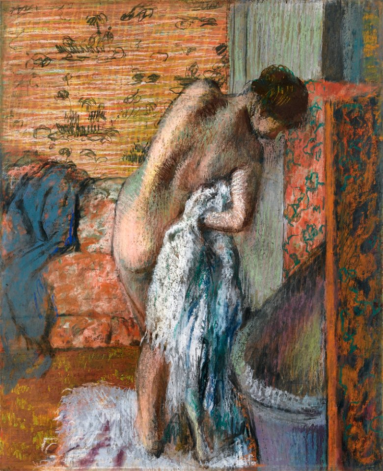 EDGAR DEGAS 1834 - 1917 APRÈS LE BAIN (FEMME S'ESSUYANT)