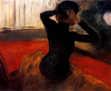 Degas - Woman Trying on a Hat, circa 1884