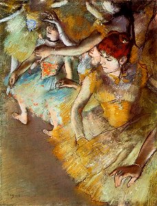 Degas Ballet Dancers on the Stage. Free illustration for personal and commercial use.
