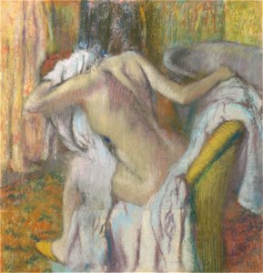 Edgar Degas - After the Bath, Woman drying herself (1890s)