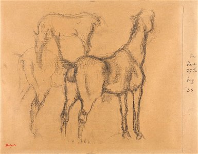 Degas - Studies of horses, NG.K&H.B.15570