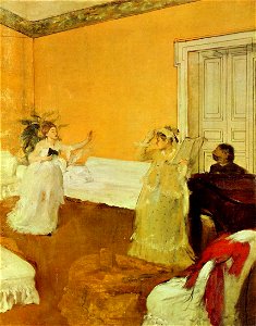 Edgar Degas - La répétition de chant. Free illustration for personal and commercial use.