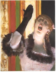 Degas - Cafekonzert Sängerin mit Handschuh