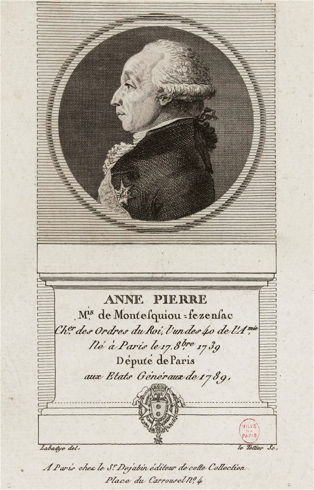 Dejabin Collection - Anne-Pierre de Montesquiou-Fézensac (1739-1798)