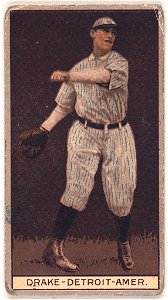 Del Drake, Detroit Tigers, baseball card portrait LCCN2008678364