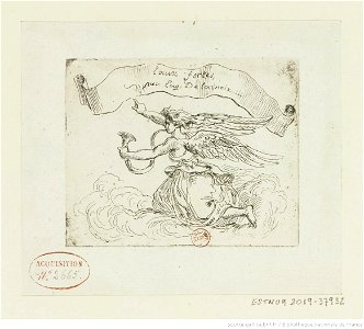 Delacroix - Ange agenouillé sur des nuages, btv1b104617531