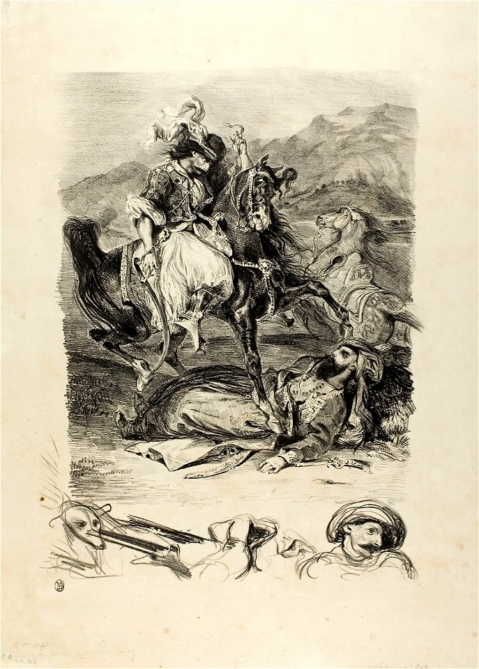 Delacroix - Combat Between Giaour and the Pasha, 1988.291